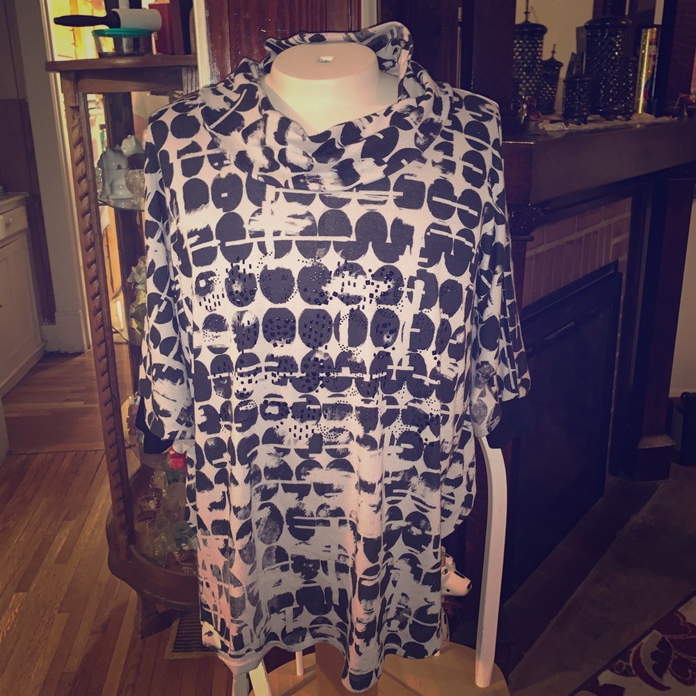 Tan/Brown French Blue Batwing sweater size 1X